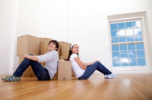 Prepared moving boxes and checklist for a Seven Kings home move