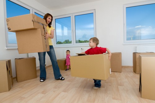 Seven Kings office movers handling desks, files, and electronics carefully