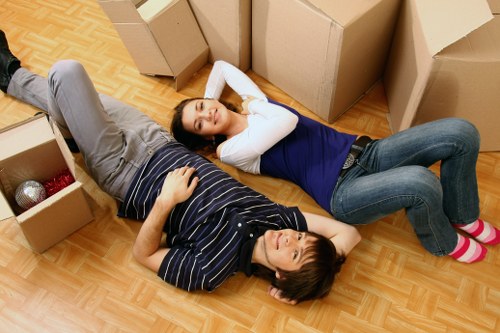 Loading office furniture for a commercial move in Seven Kings